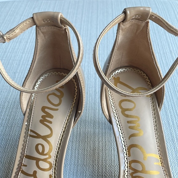 Sam Edelman PATTI ANKLE STRAP SANDAL - size 8 - Soft Beige Patent - Picture 7 of 16
